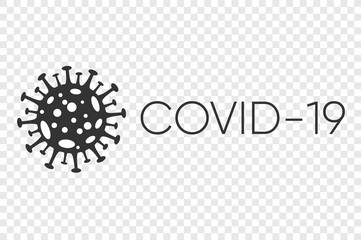 Fototapeta premium Coronavirus Bacteria Cell Icon, 2019-nCoV Novel Coronavirus Bacteria. No Infection and Stop Coronavirus Concepts. Dangerous Coronavirus, Wuhan. transparent background Isolated Vector Icon eps10