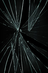 Obraz premium Closeup of broken and cracked glass