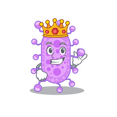 A Wise King of mycobacterium mascot design style
