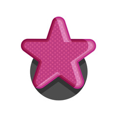 creative textured pink star logo vector icon concept illustration