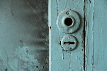 Old vintage wall in paint and patina