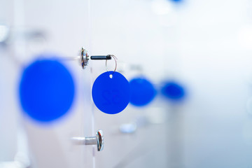 Cells. storage boxes in a supermarket, gym