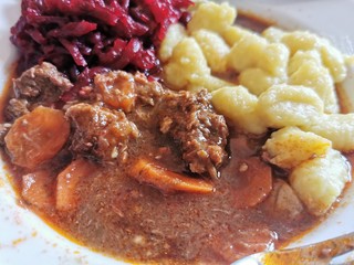 Beef Bourguignon with Gnocchi and Beetroot