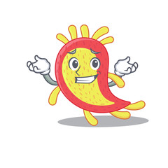 A picture of grinning azorhizobium caulinodans cartoon design concept