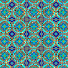 Gorgeous ornamental pattern with colorful background