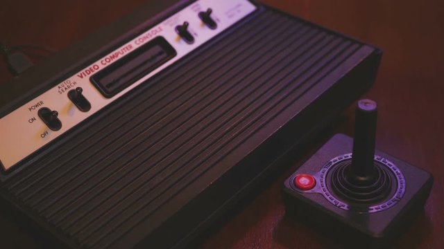 Atari Video Computer Console TV Videogame With Joystick.