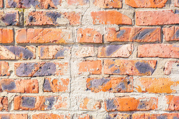 The wall is made of bricks. Beautiful texture and background.