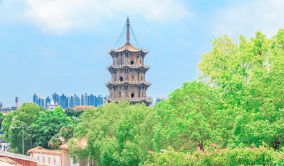 Kaiyuan Temple, Quanzhou, China. Ancient buildings with a history of 1000 years.