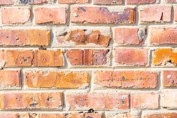 The wall is made of bricks. Beautiful texture and background.