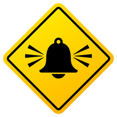 Alarm sound vector sign