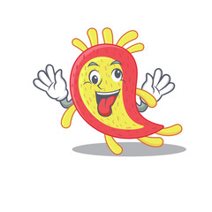 A cartoon design of azorhizobium caulinodans having a crazy face