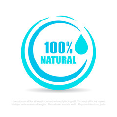 Natural water vector icon