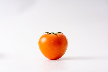 Tomatoes on a white background