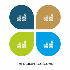 Graph Vector Illustration icon for all purpose. Isolated on 4 different backgrounds.
