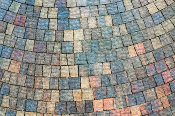 masonry wall paving stones as a background close up