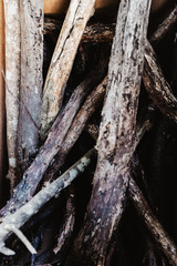wooden sticks, firewood, wood background