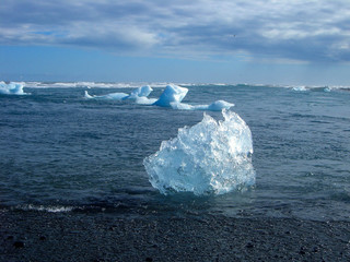 A little iceberg in beautiful Jökulsárlón iceberg bay in Iceland