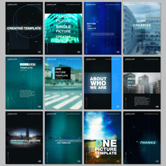 Creative brochure templates with lines, dots and circles. Covers design templates for electronic music festival flyer, leaflet, brochure, report, presentation, advertising. Electro music party concept