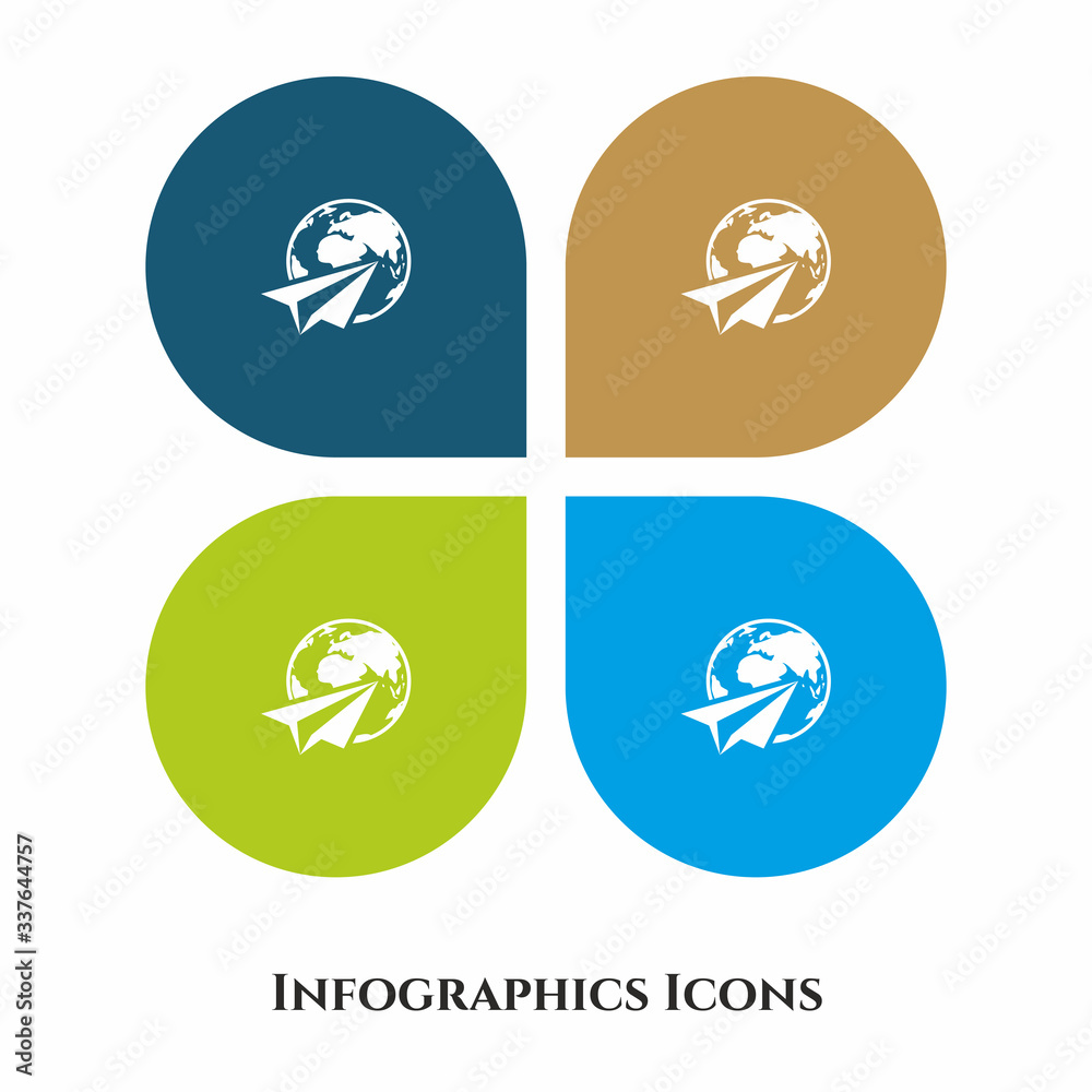 Fototapete mail sent vector illustration icon for all purpose. isolated on 4 different backgrounds.