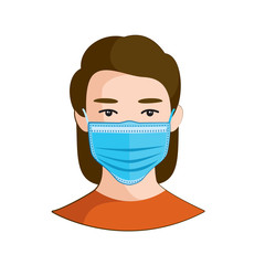 a girl in a protective mask. instruction for use