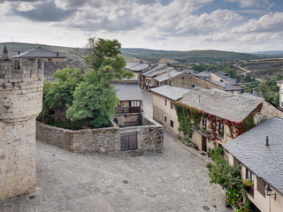 View of the old town of Puebla de Sanabria, Zamora, Spain