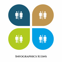 Toilet Vector Illustration icon for all purpose. Isolated on 4 different backgrounds.