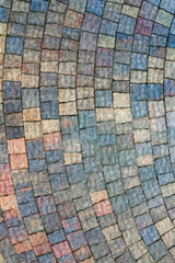masonry wall paving stones as a background close up