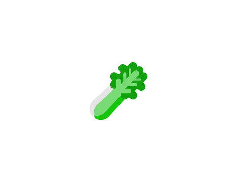 Leafy green vector flat icon. Isolated fresh vegetable, vegan food, leafy green illustration 