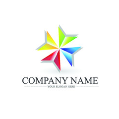 Obraz premium arrow logo,business logo , sales, marketing, tech , company logo design, colorfull arrow logo,