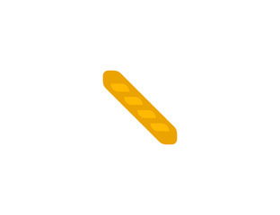 Baguette Bread vector flat icon. Isolated Baguette Bread emoji illustration 