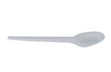 Grey plastic spoon. vector illustration