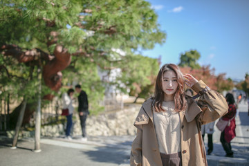 Fototapeta premium 女性と風景