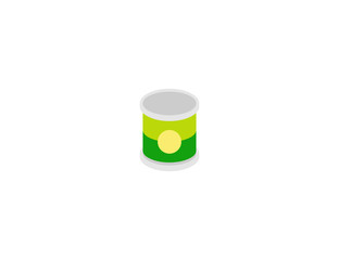 Canned food vector flat icon. Isolated food can emoji illustration 