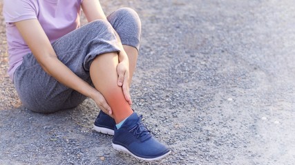 Runners have pain in the ankle area. May be due to inflammation of the muscles and bones.