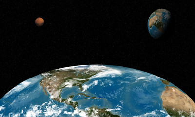 planet earth in space