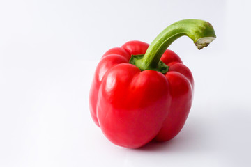 red bell pepper isolated on white background
