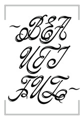 Vector hand drawn lettering 