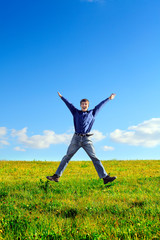 Young Man Jumping