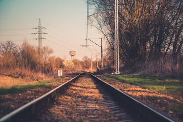 Fototapeta premium railway in the morning