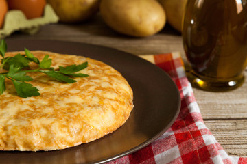 Spanish omelette close-up