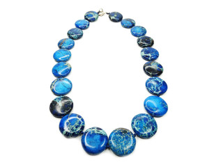 fashion beads necklace jewelry with semigem crystals jasper