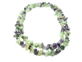 fashion beads necklace jewelry with semigem crystals amethyst