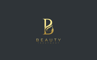 Letter B Beauty Face Logo Design