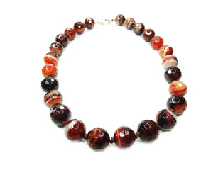 fashion beads necklace jewelry with semigem crystals agate