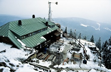 Das 1290 Meter hoch gelegene Osserschutzhaus an der Grenze zu Tschechien, im Bayrischen Wald, welches man nach 700 Höhenmetern und 3 Stunden Aufstieg erreicht