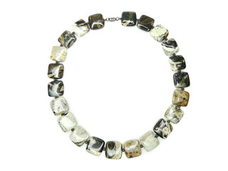fashion beads necklace jewelry with semigem crystals jasper
