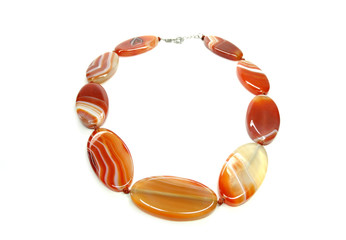 fashion beads necklace jewelry with semigem crystals agate