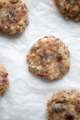 Homemade gluten free vegan almond and dates cookies