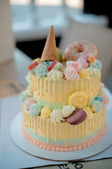 birthday cupcake with candles