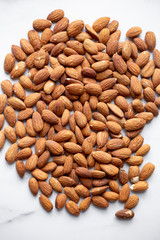Almond background with copy space